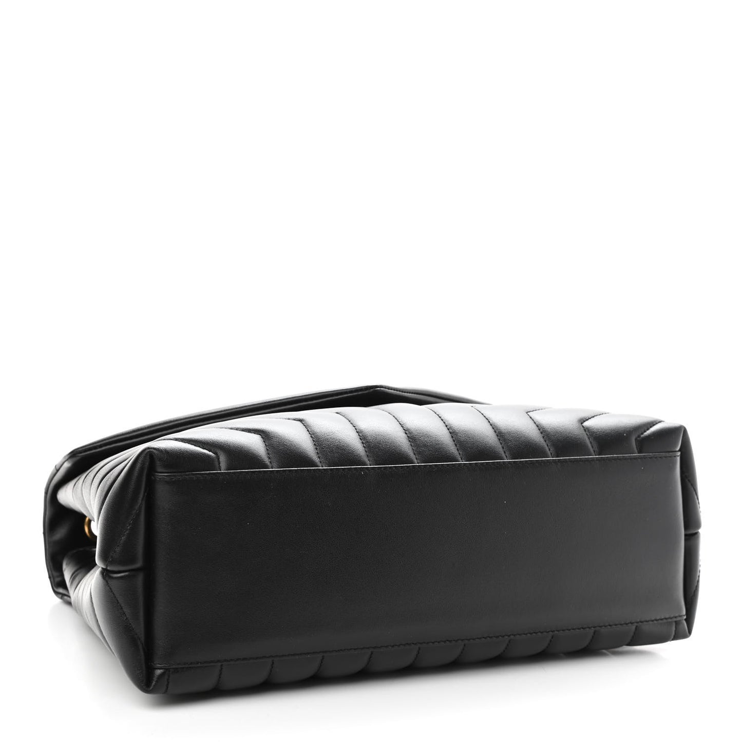 Calfskin Y Quilted Monogram Medium Loulou Chain Satchel Black