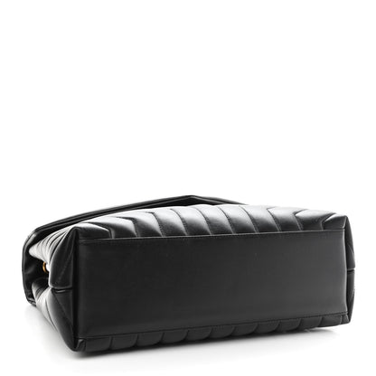 Saint Laurent Calfskin Y Quilted Monogram Medium Loulou Chain Satchel Black 4 of 9