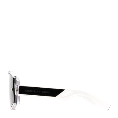 Christian Dior Acetate Oblique Diorxtrem MU Mask Sunglasses Crystal Smoke Mirror 3 of 6