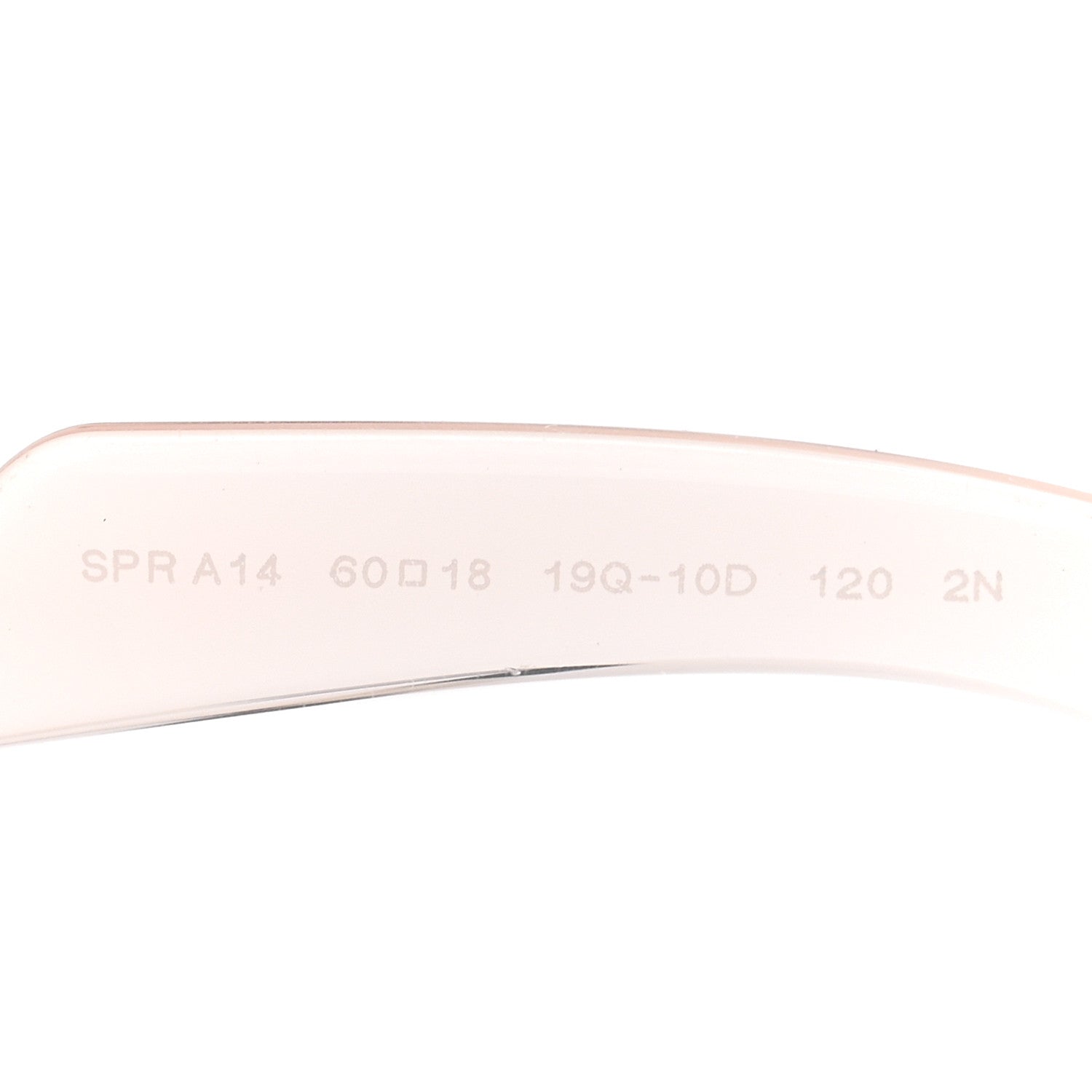 Prada Acetate Symbole Sunglasses SPR A14 Transparent Pink 6 of 7