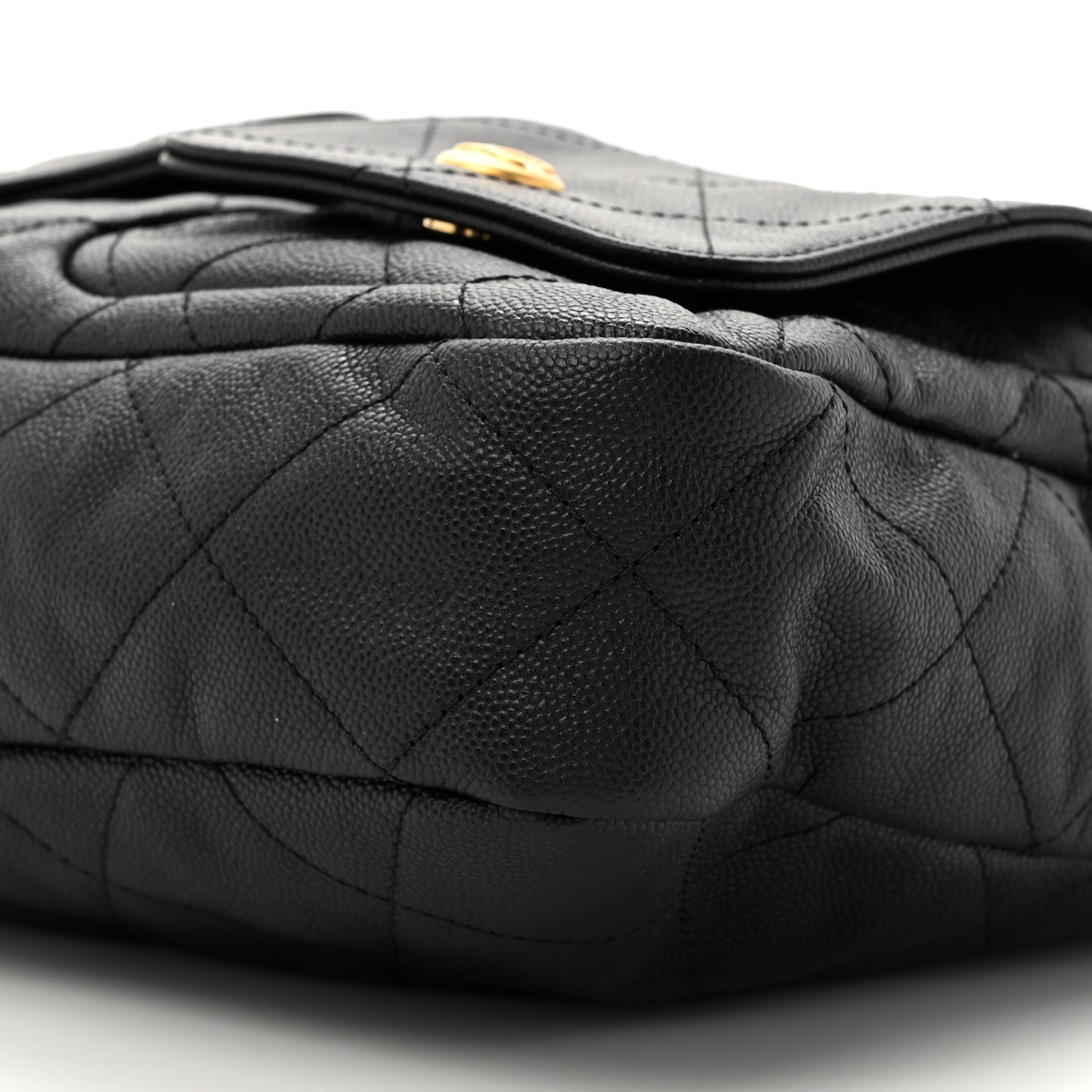 Caviar Quilted Supple Twins Hobo Bag Black