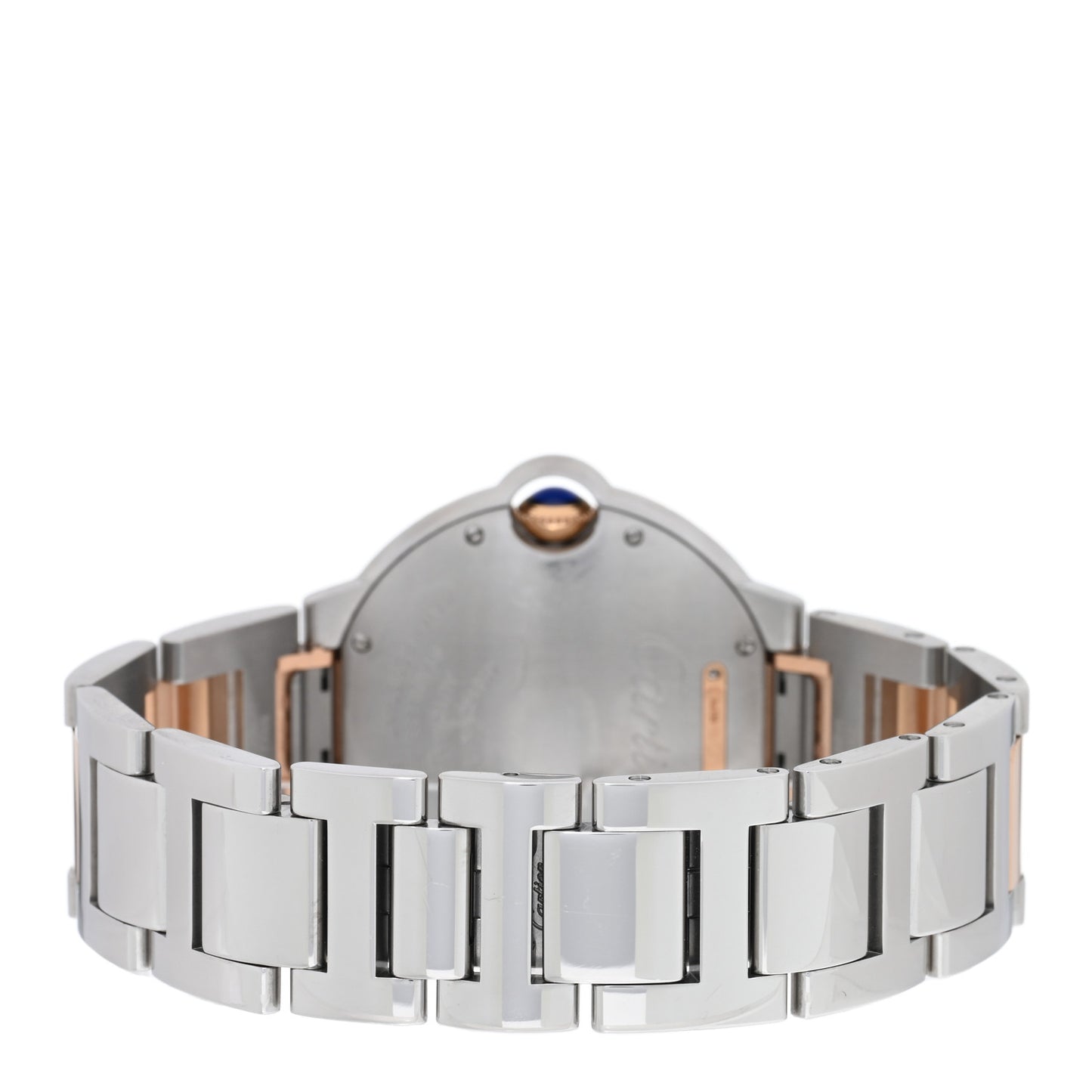 Stainless Steel 18K Pink Gold Diamond Bezel 36mm Ballon Bleu De Cartier Automatic Watch