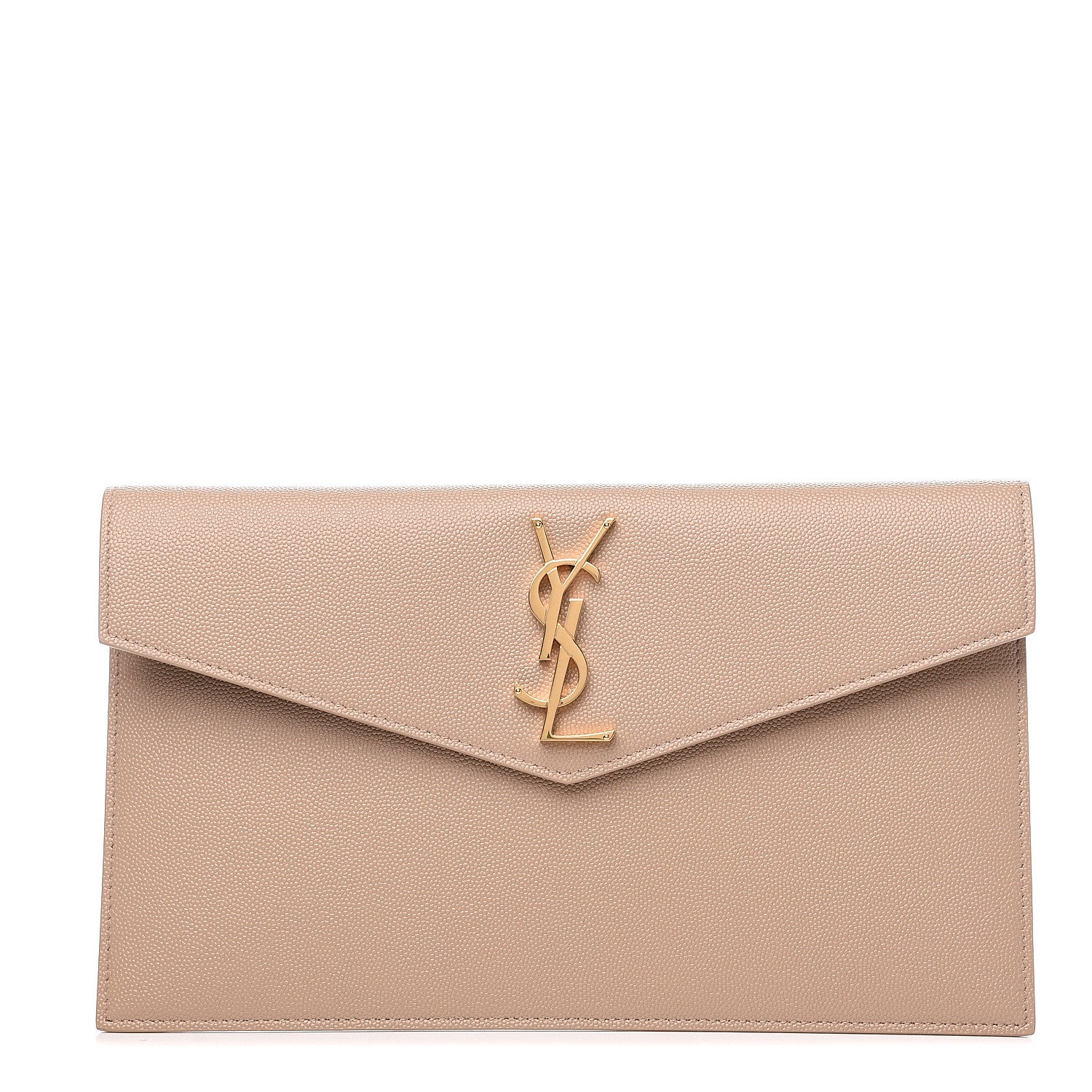 Saint Laurent Grain De Poudre Uptown Pouch Dark Beige 1 of 6