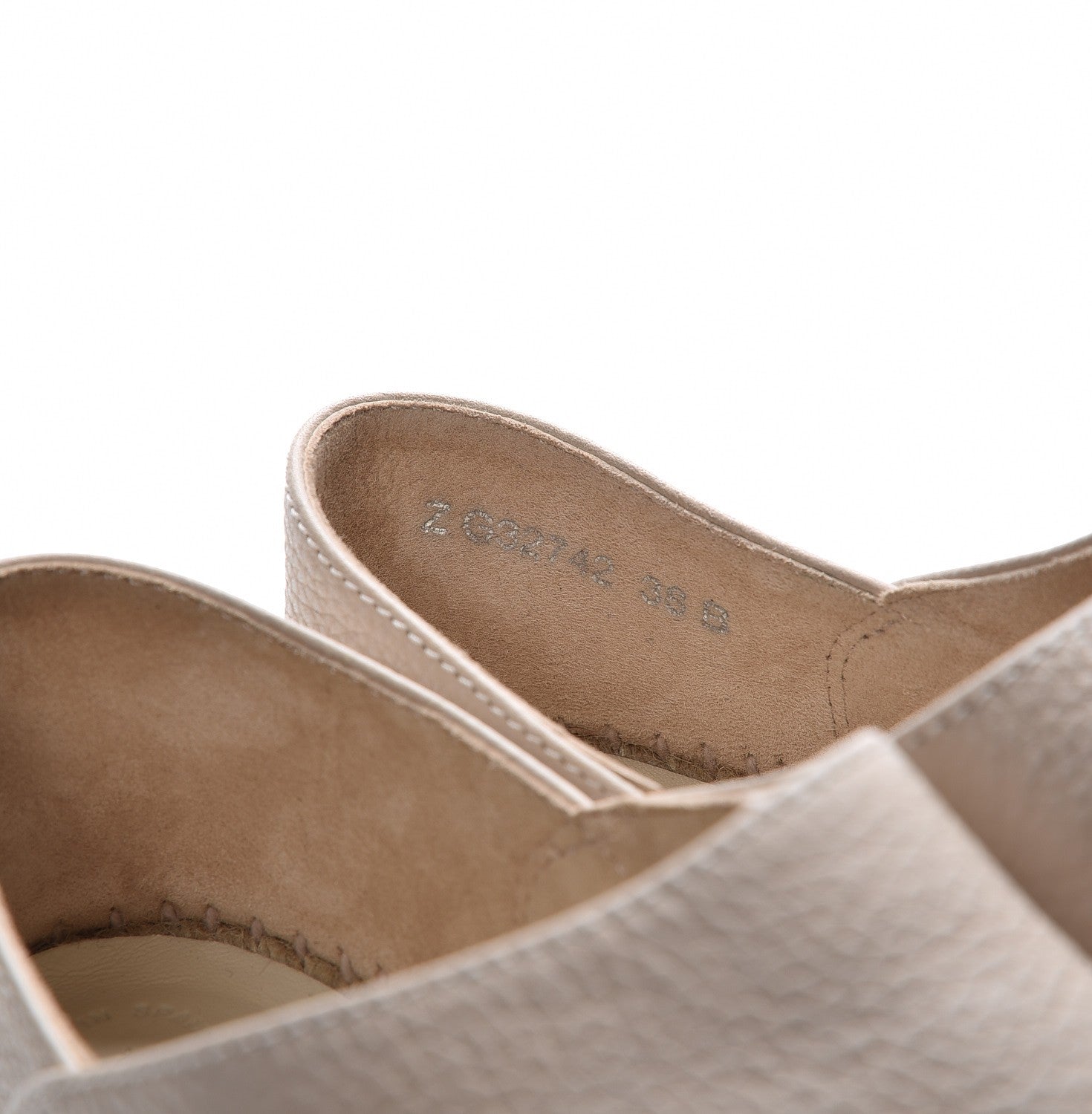Chanel Grained Calfskin CC Espadrilles 38 Beige Black 8 of 9
