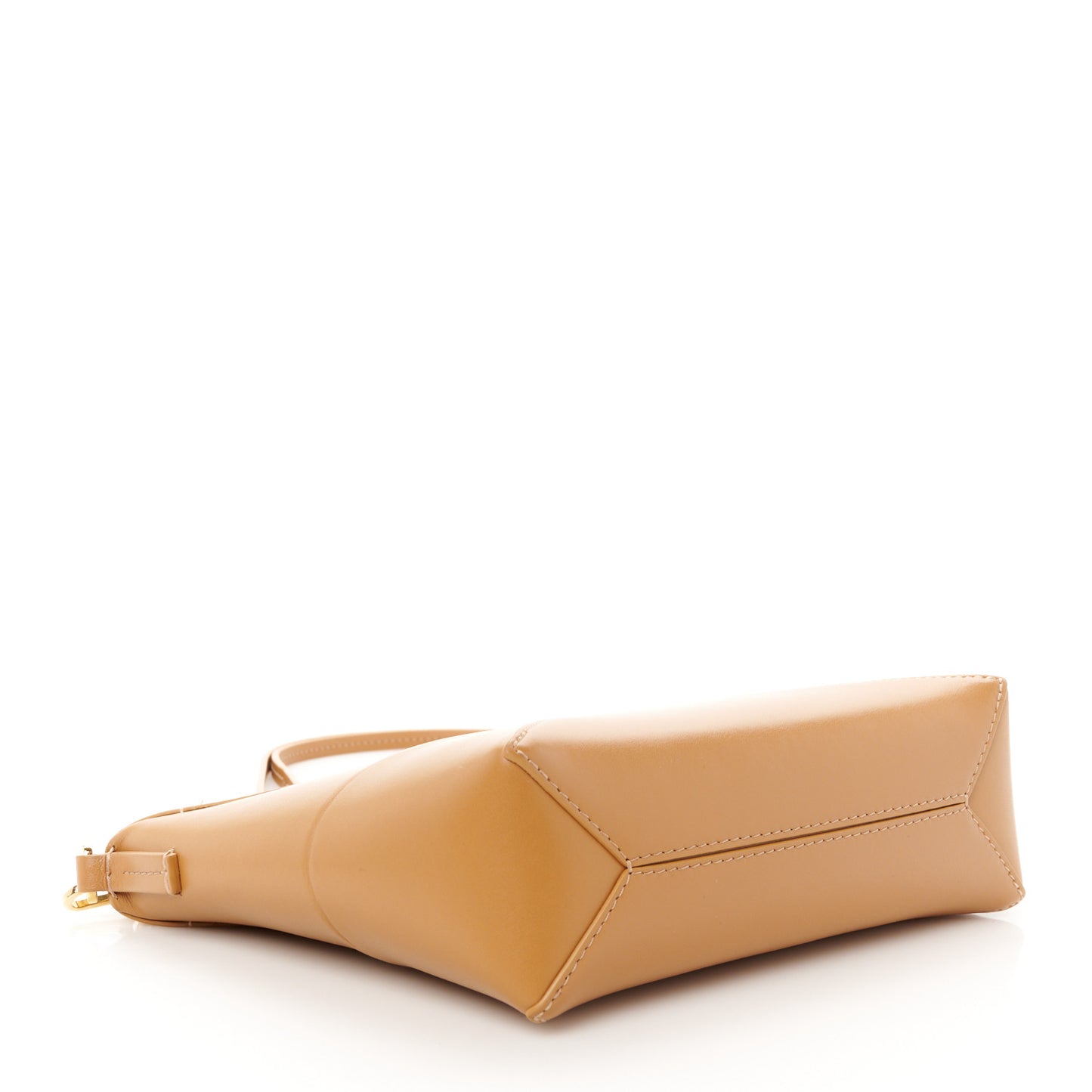 Shiny Calfskin Puzzle Fold Pouch Warm Desert