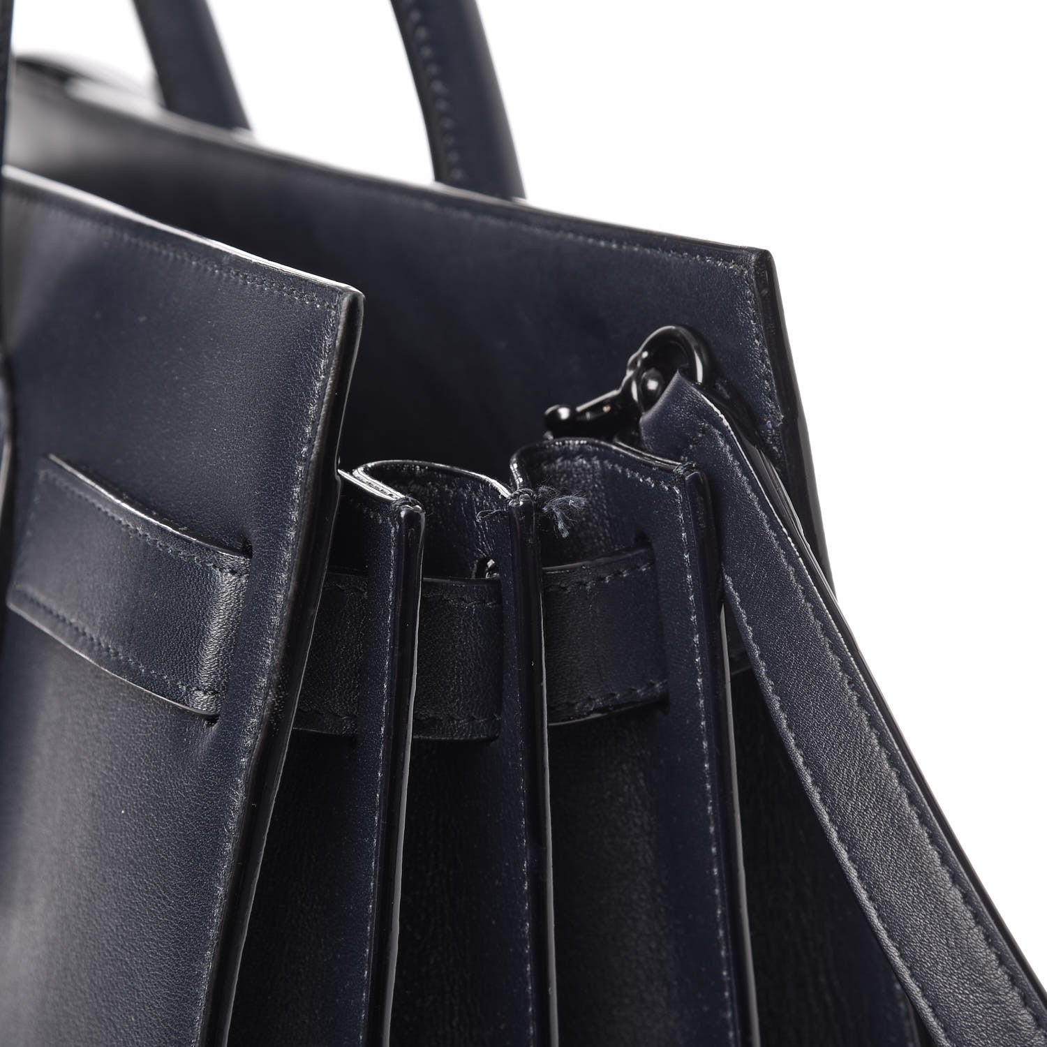 Saint Laurent Smooth Calfskin Small Double Face Sac De Jour Marine Black 8 of 8