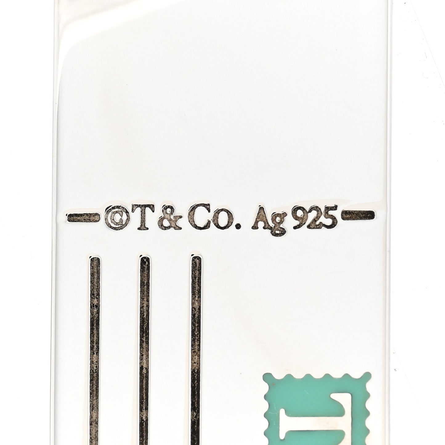 Sterling Silver Enamel Paris Postcard Charm Blue