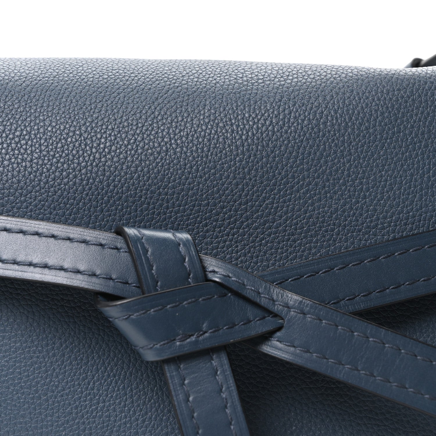 Loewe Grained Calfskin Small Gate Crossbody Bag Steel Blue 8 of 10