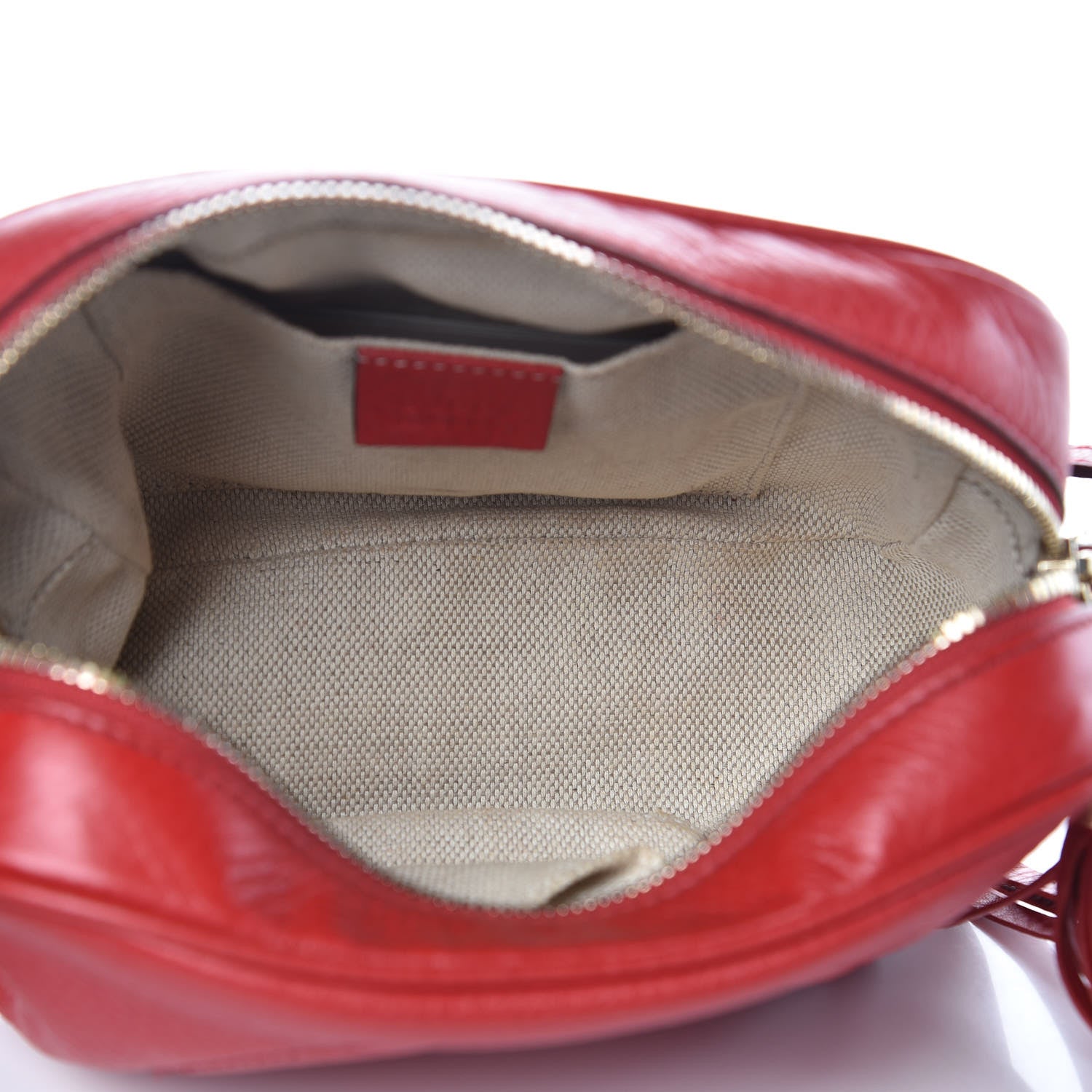 Gucci Pebbled Calfskin Small Soho Disco Bag Tabasco Red 5 of 10