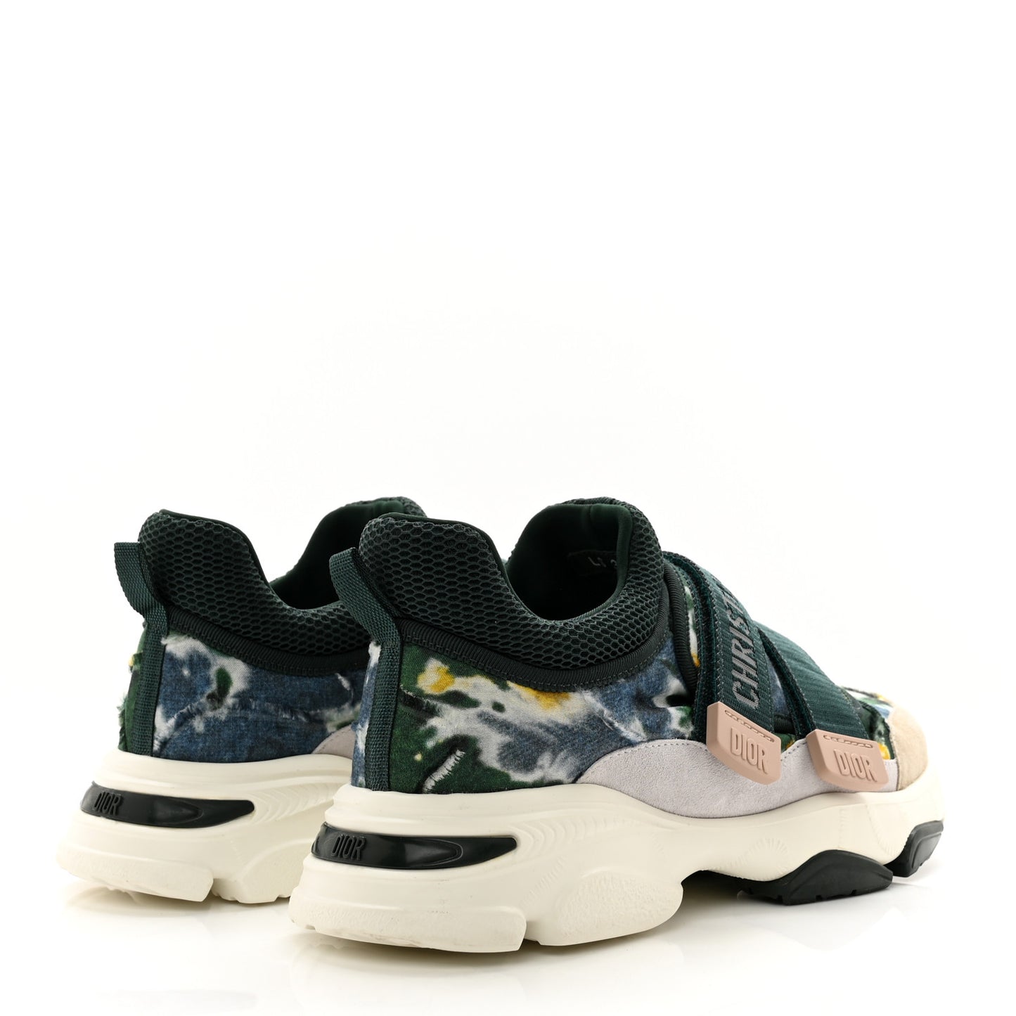 Technical Fabric Camouflage Tie and Dior Womens D-Wander Sneakers 37 Cypress Green