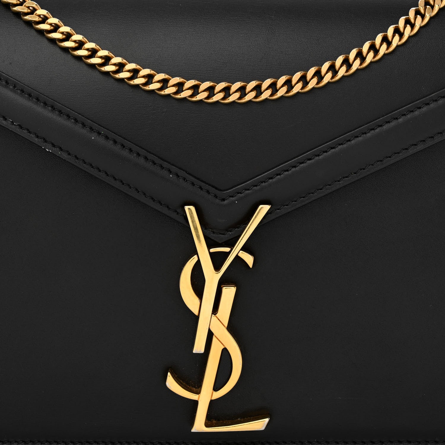 Saint Laurent Smooth Calfskin Monogram Cassandra Clasp Bag Black 8 of 16