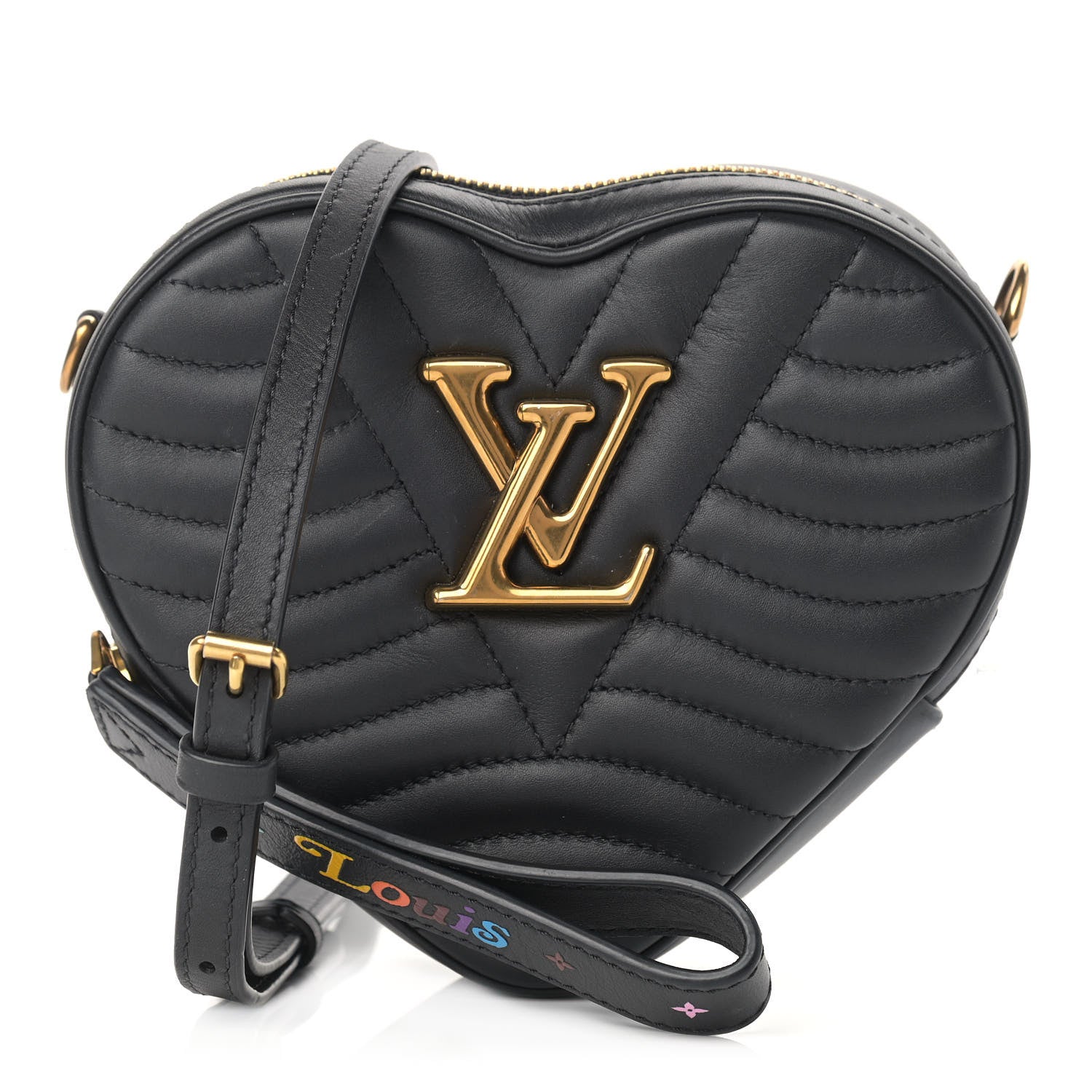 Louis Vuitton Calfskin New Wave Heart Bag Black 1 of 9