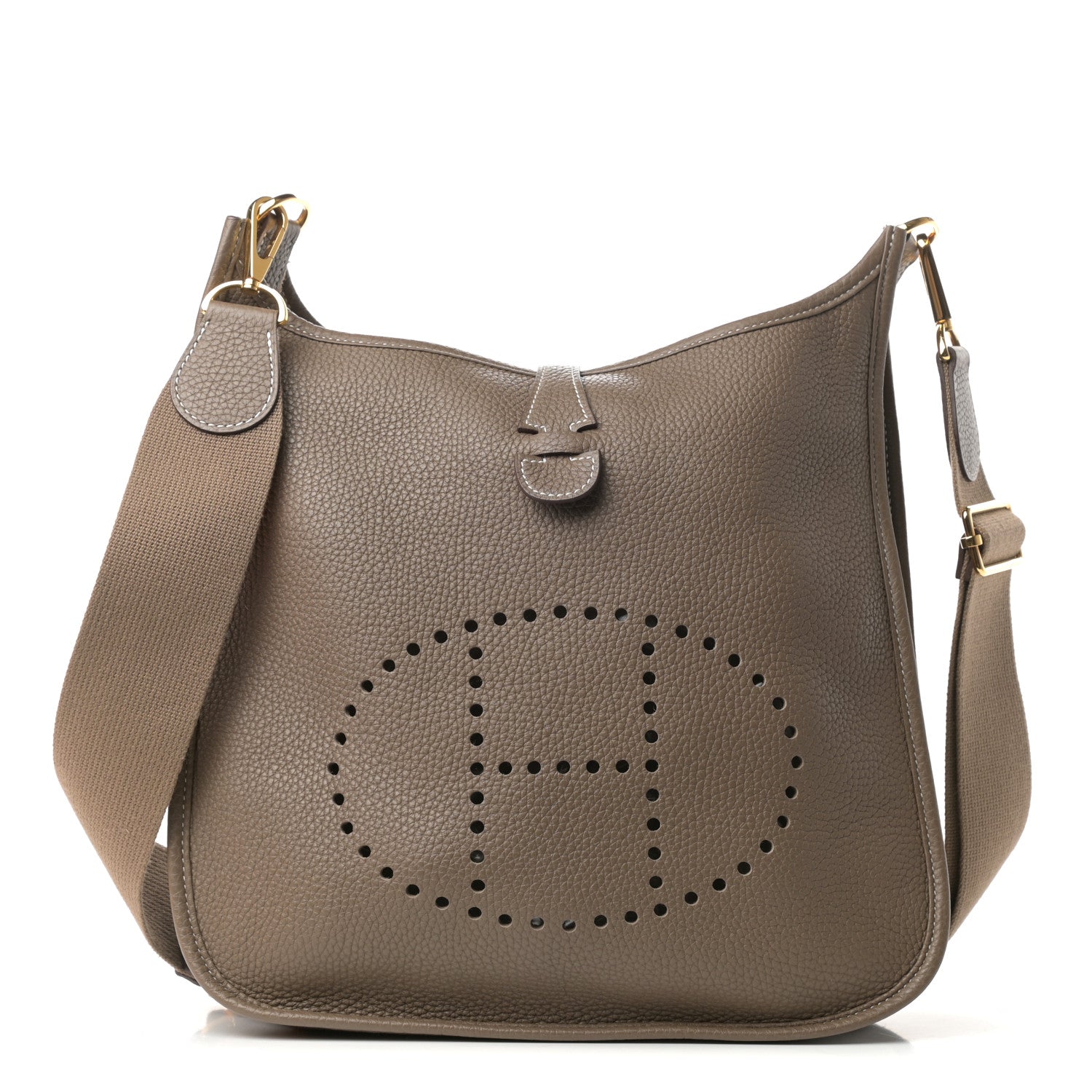 Hermes Taurillon Clemence Evelyne III PM Etoupe 1 of 9