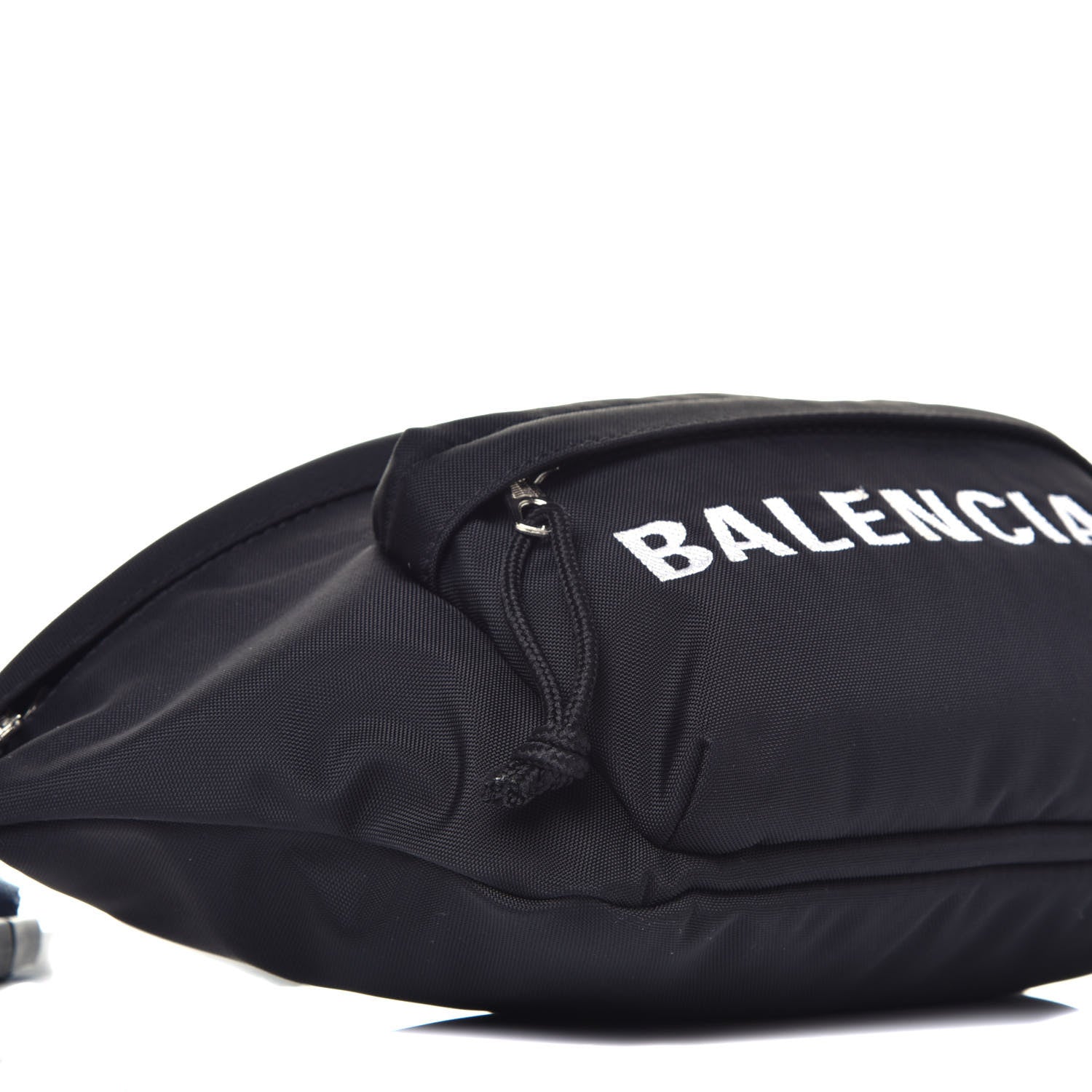 Balenciaga Recycled Sport Nylon Logo Embroidered Wheel Beltpack Black 8 of 9