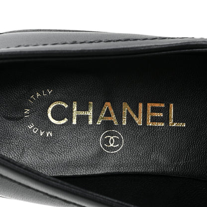 Chanel Lambskin Quilted CC Turnlock Loafers 37.5 Black 7 of 9
