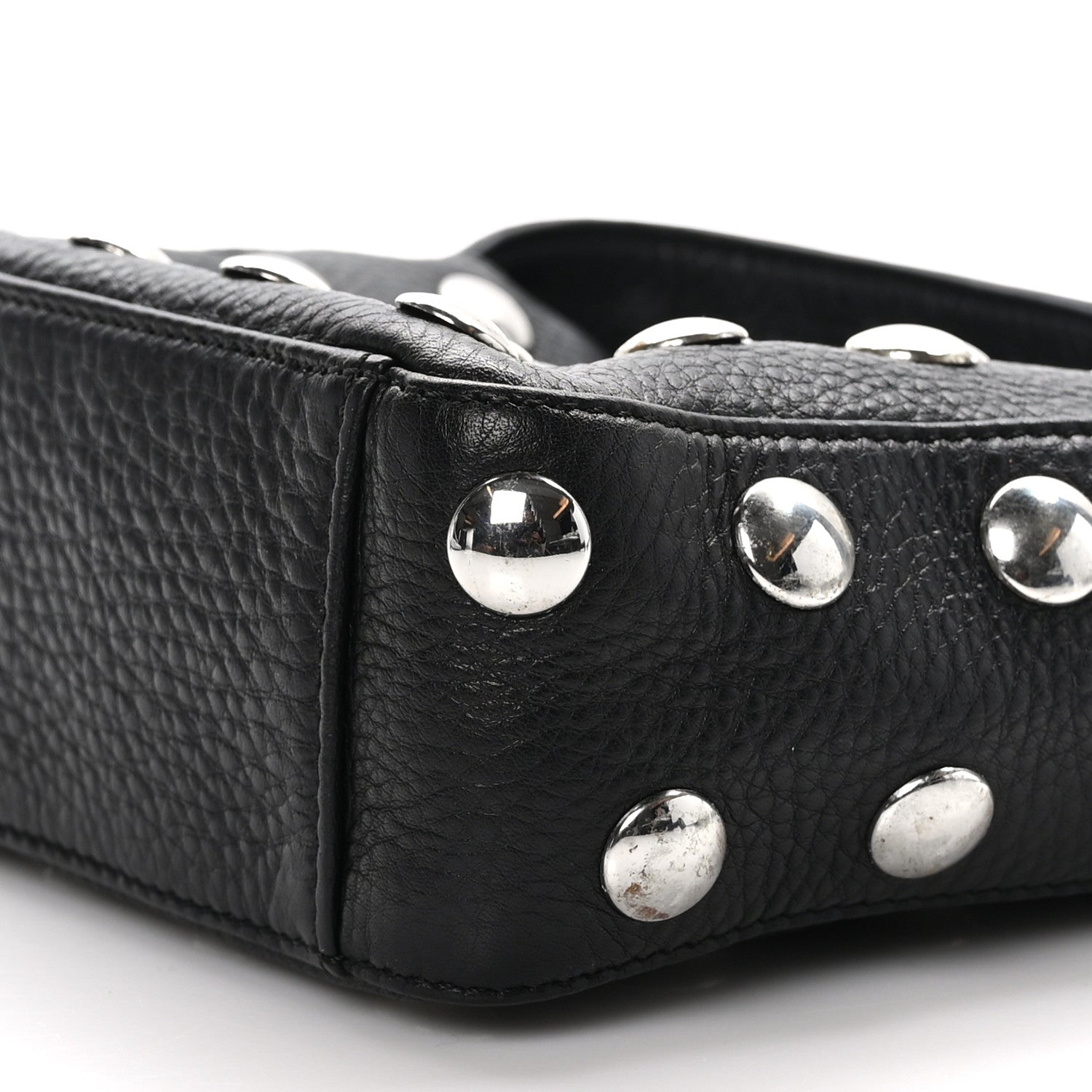 Khaite Pebbled Sport Calfskin Studded Small Elena Black 9 of 9