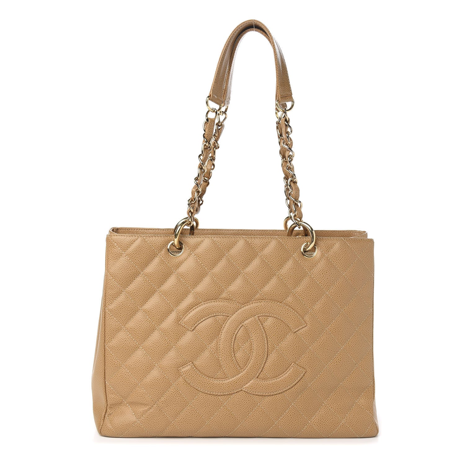 Chanel Caviar Quilted Grand Shopping Tote GST Beige 1 of 11