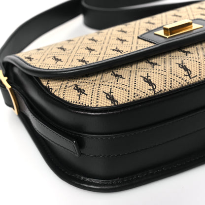 Saint Laurent Canvas Monogram All Over Satchel Bag Beige 7 of 8