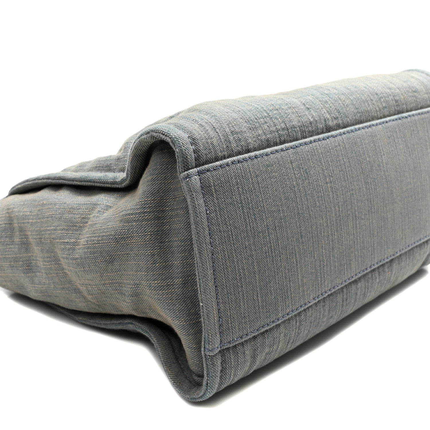 Chanel Denim Small Deauville Tote Light Blue 9 of 10