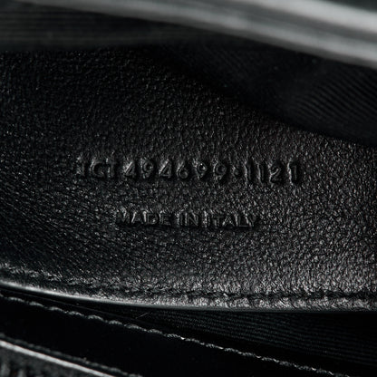 Saint Laurent Calfskin Y Quilted Monogram Monochrome Small Loulou Chain Satchel Black 8 of 12