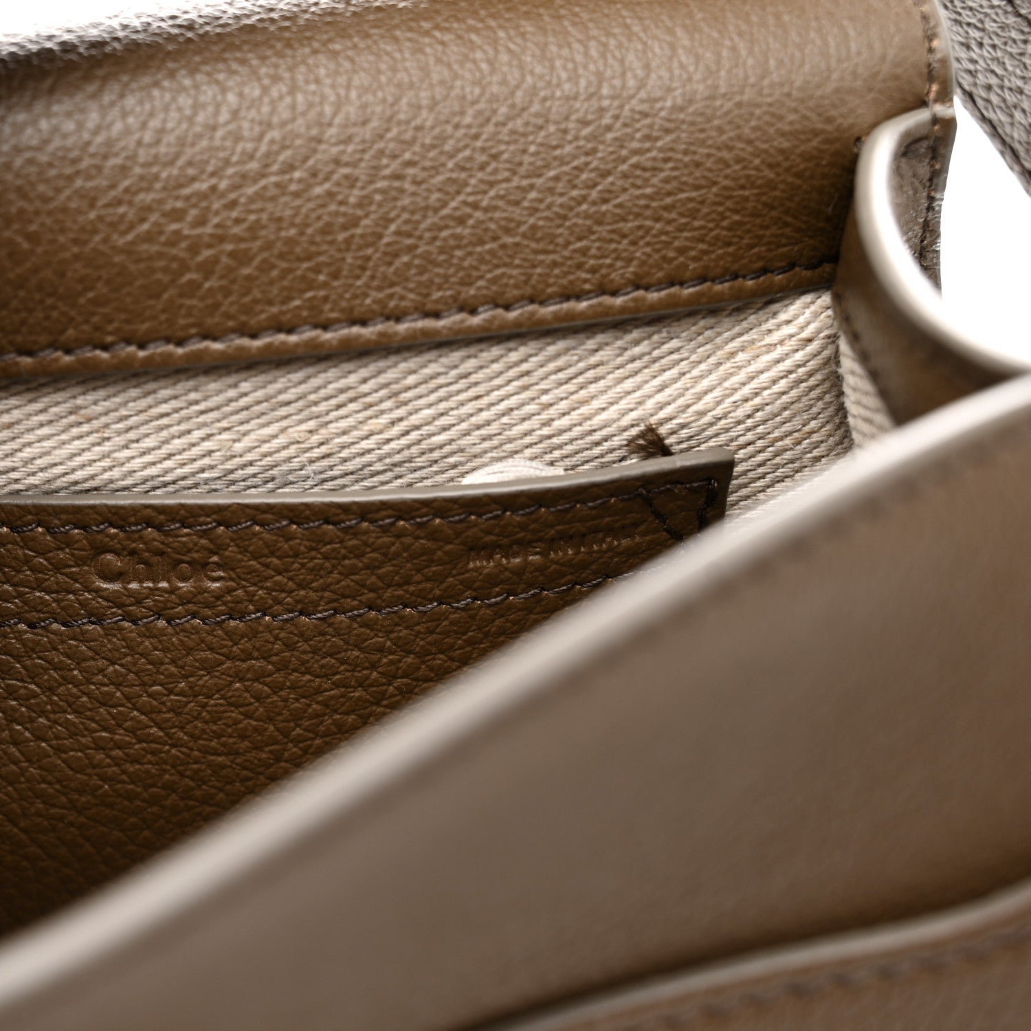 Chloe Grained Calfskin Small Marcie Saddle Bag Dark Khaki 6 of 11