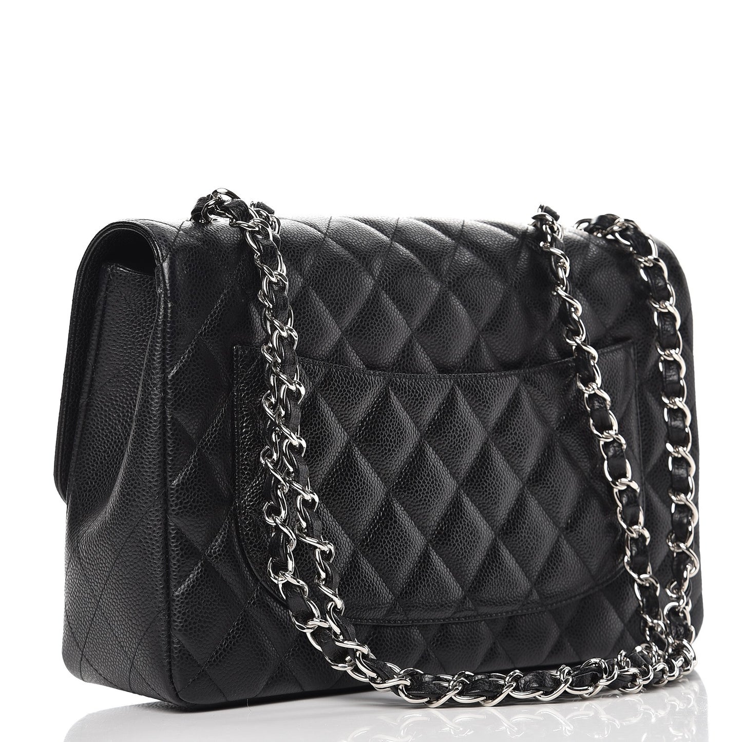 Caviar Quilted Jumbo Single Flap Black