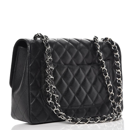 Chanel Caviar Quilted Jumbo Single Flap Black 5 of 10
