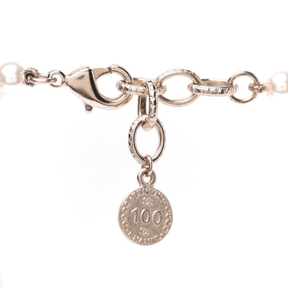 Chanel Pearl CC 100th Anniversary Necklace Light Gold 7 of 8