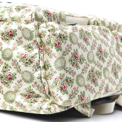 Gucci X MLB Satin Floral Print NY Yankees Patch Backpack Ivory Green 12 of 13