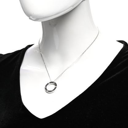 Cartier 18K White Gold 3 Diamonds LOVE Pendant Necklace 2 of 5