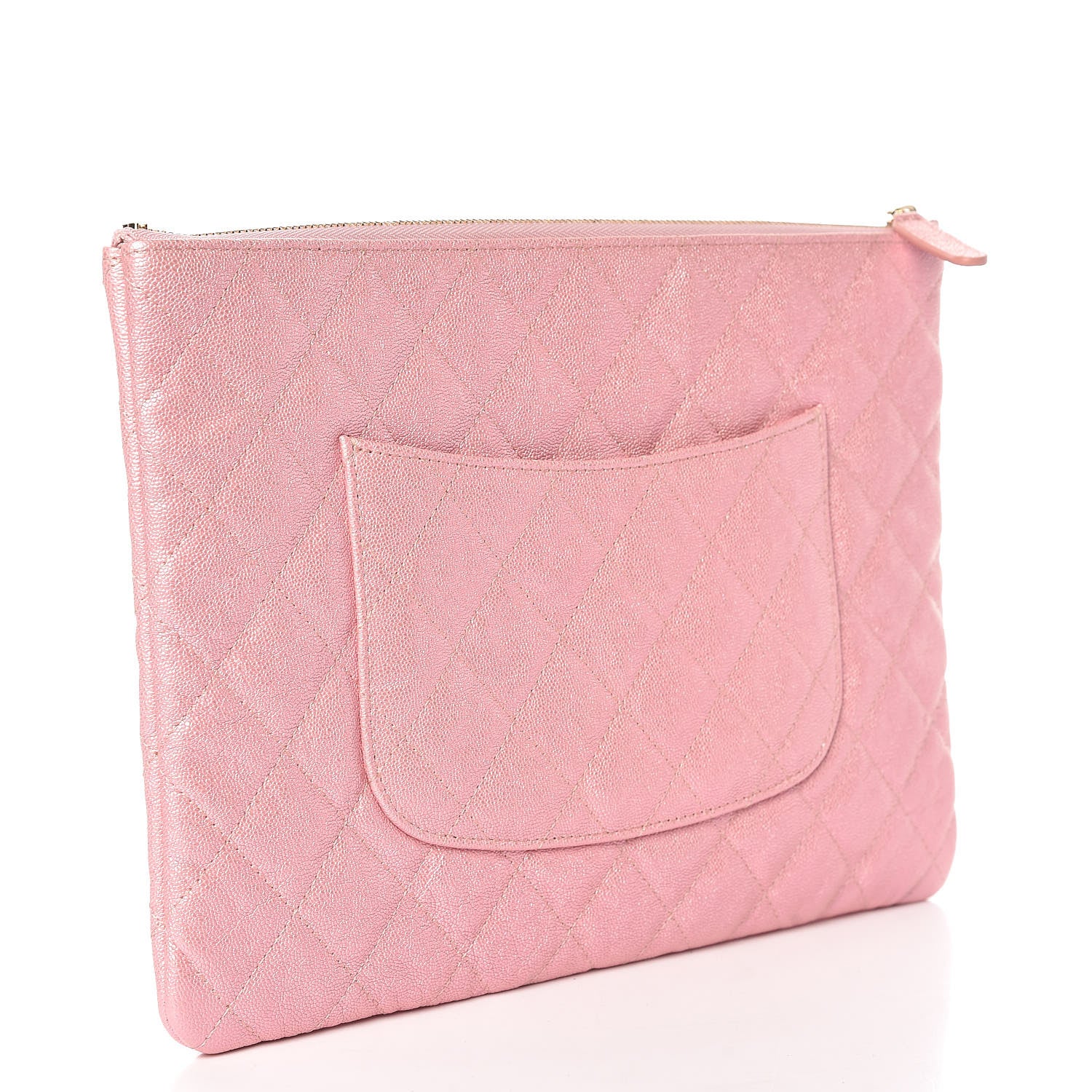 Chanel Iridescent Caviar Medium Night by the C Pouch Clutch Rose Pink 3 of 10