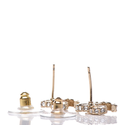 Chanel Crystal CC Earrings Gold 5 of 5