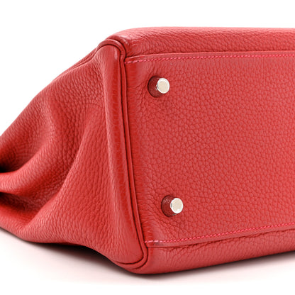 Hermes Taurillon Clemence Kelly Retourne 32 Rouge Casaque 10 of 23