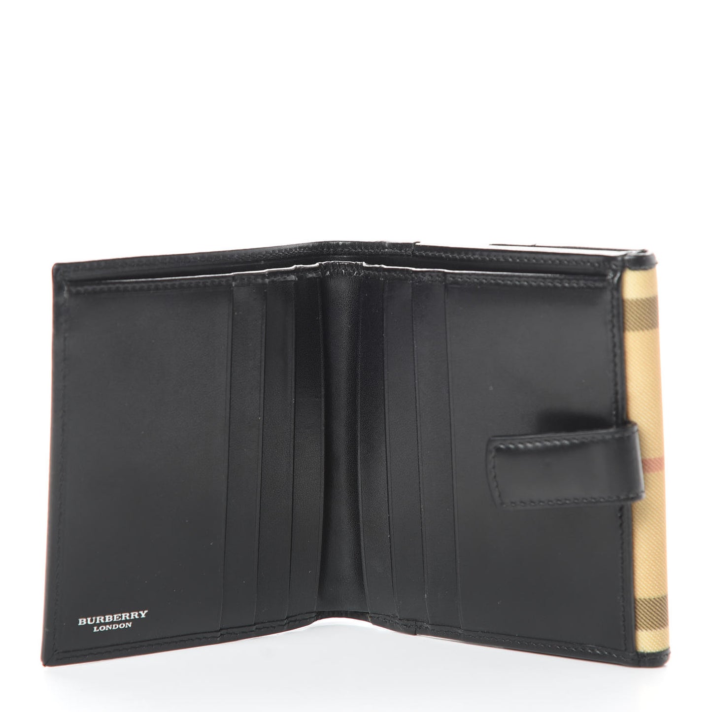 House Check Compact Wallet Black