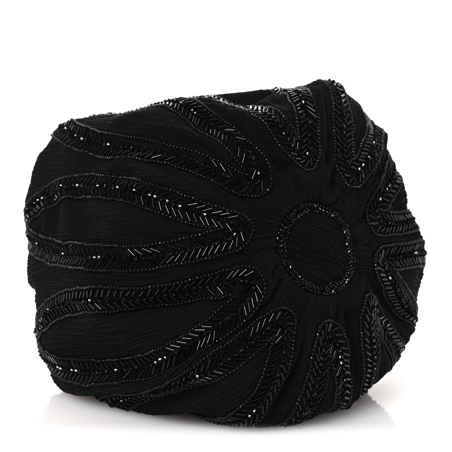 Saint Laurent Chiffron Beaded Pochon Souple Bag Black 4 of 10