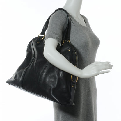 Saint Laurent Leather Oversized Muse Tote Black 2 of 7