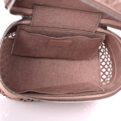 Christian Dior Mesh Embroidered Diortravel Vanity Case Clay 5 of 14
