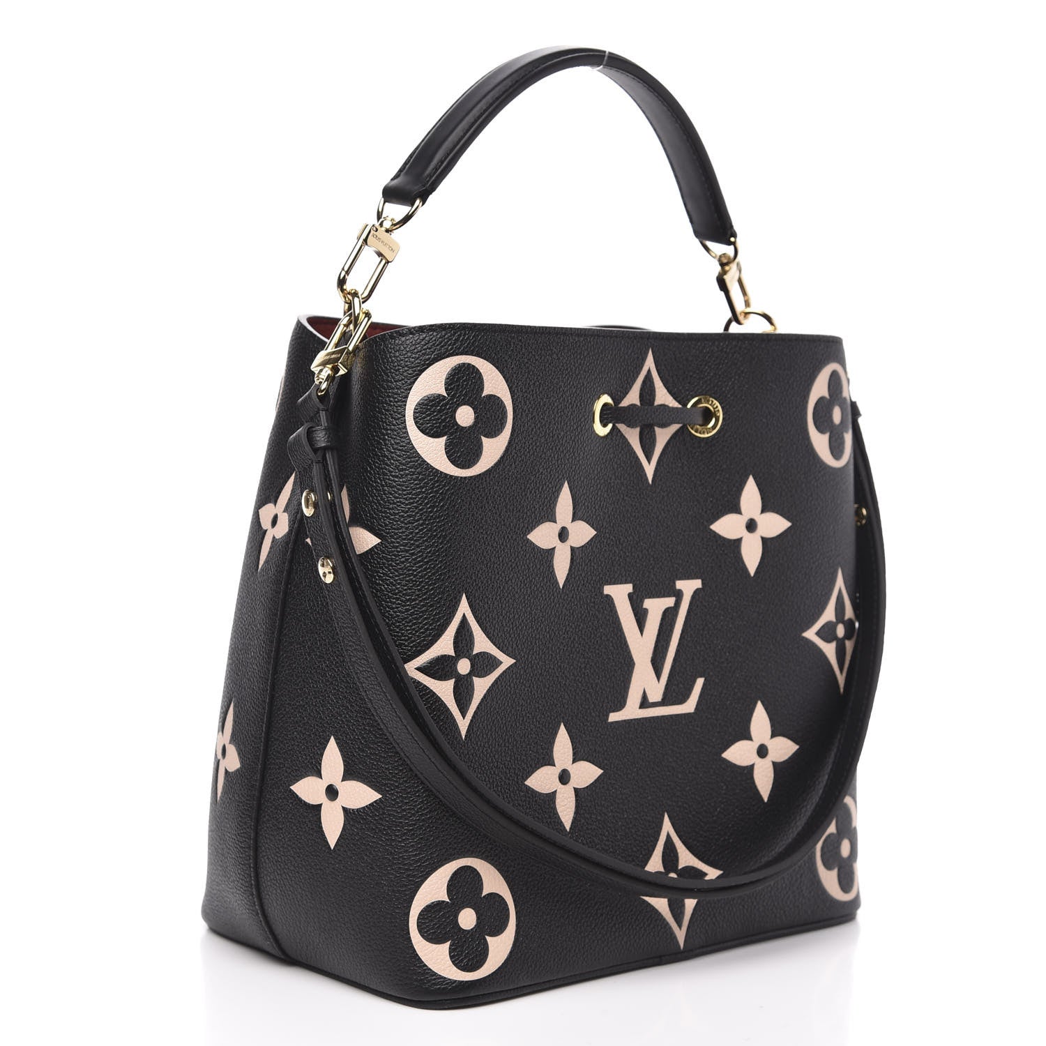 Louis Vuitton Empreinte Monogram Giant Neonoe MM Black Beige 3 of 11