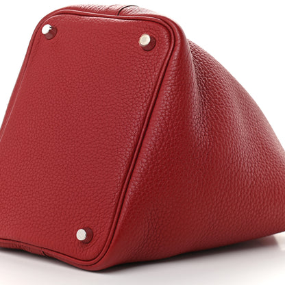 Hermes Taurillon Clemence Picotin Lock 18 PM Rouge Garance 8 of 8
