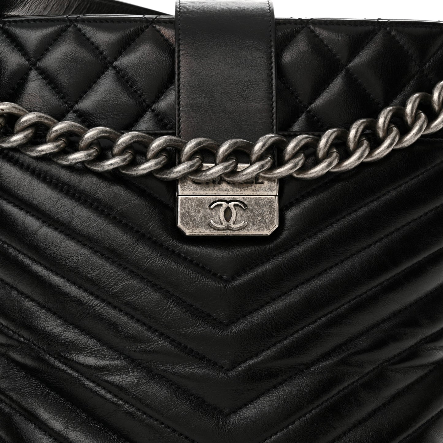 Aged Calfskin Quilted Mad About Quilting Small Hobo Black
