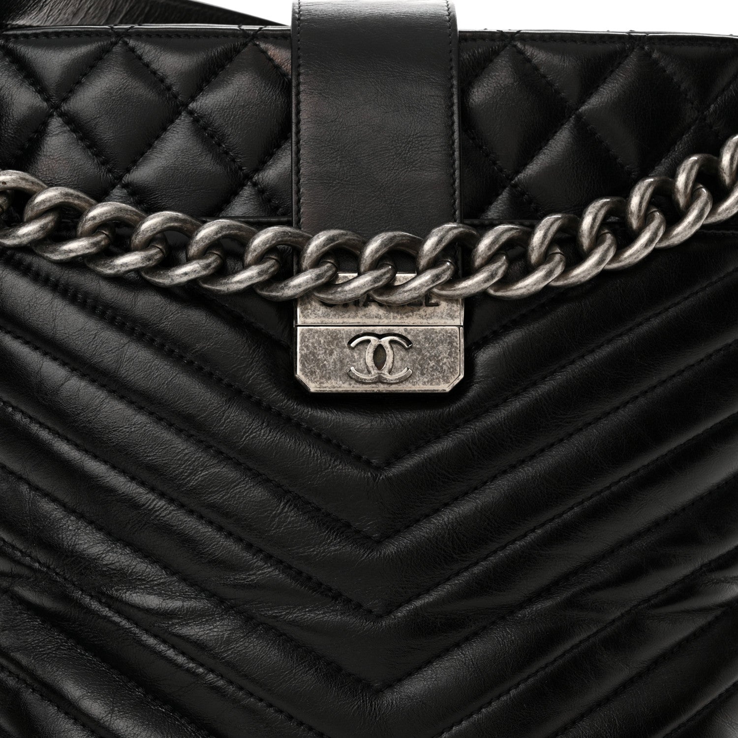 Chanel Aged Calfskin Quilted Mad About Quilting Small Hobo Black 8 of 13