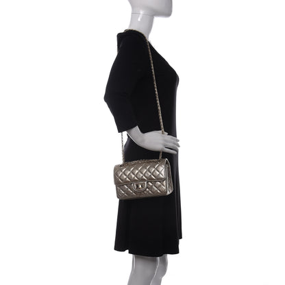 Chanel Aged Calfskin Quilted 2.55 Reissue Mini Flap Light Gold 2 of 10