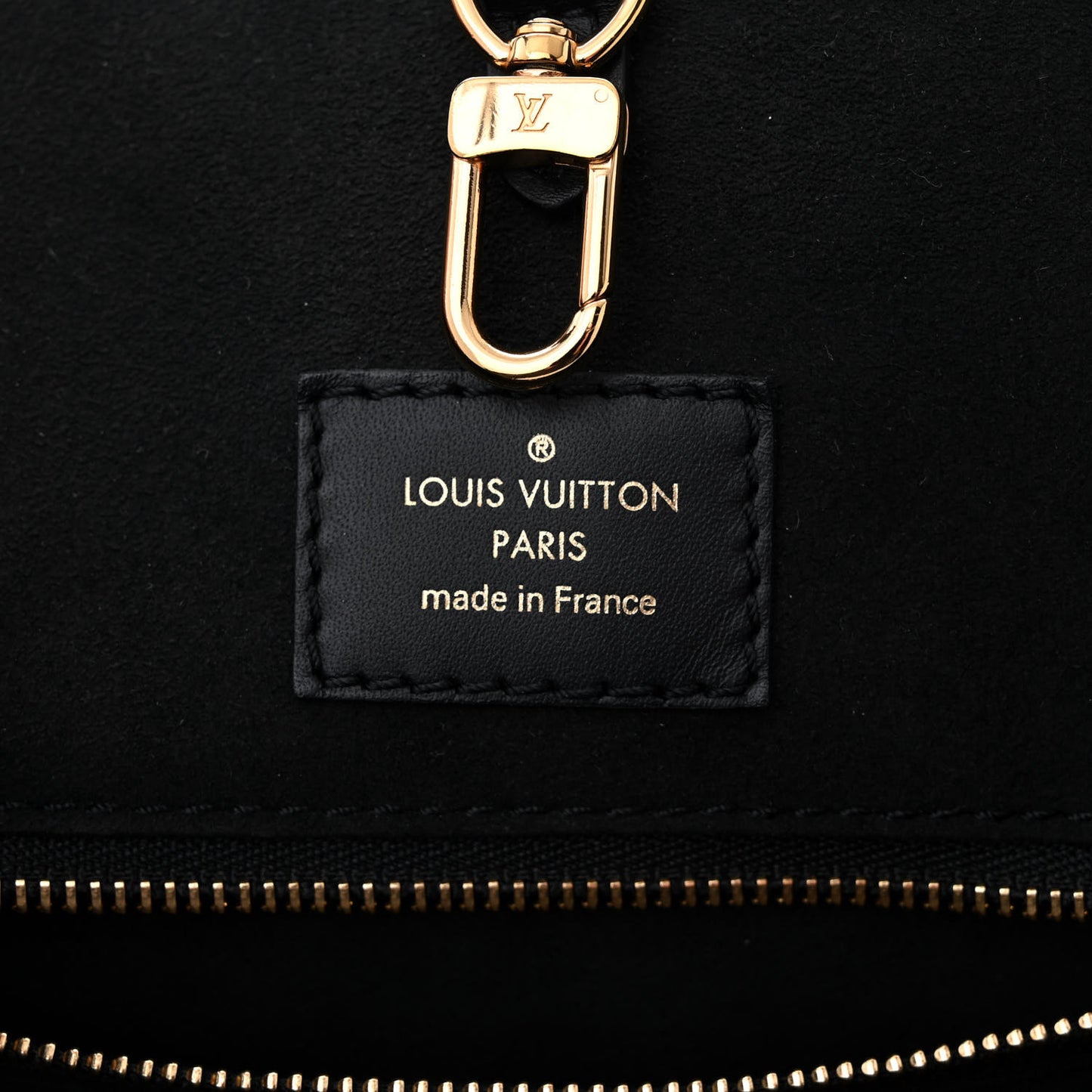 Calfskin Monogram Fold Tote PM Cream Khaki Black