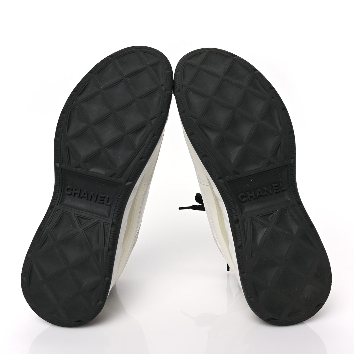 Velvet Calfskin Mixed Fibers CC Sneakers 40 Ivory Black