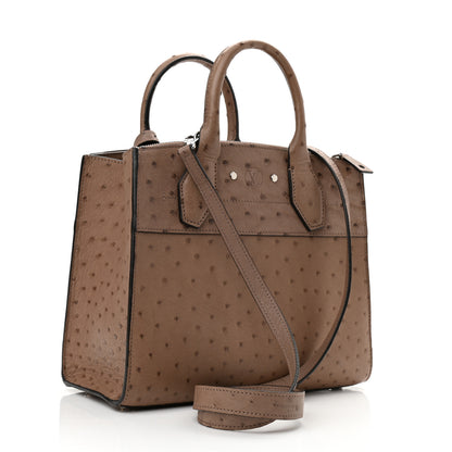 Louis Vuitton Ostrich City Steamer PM Gris 2 of 8