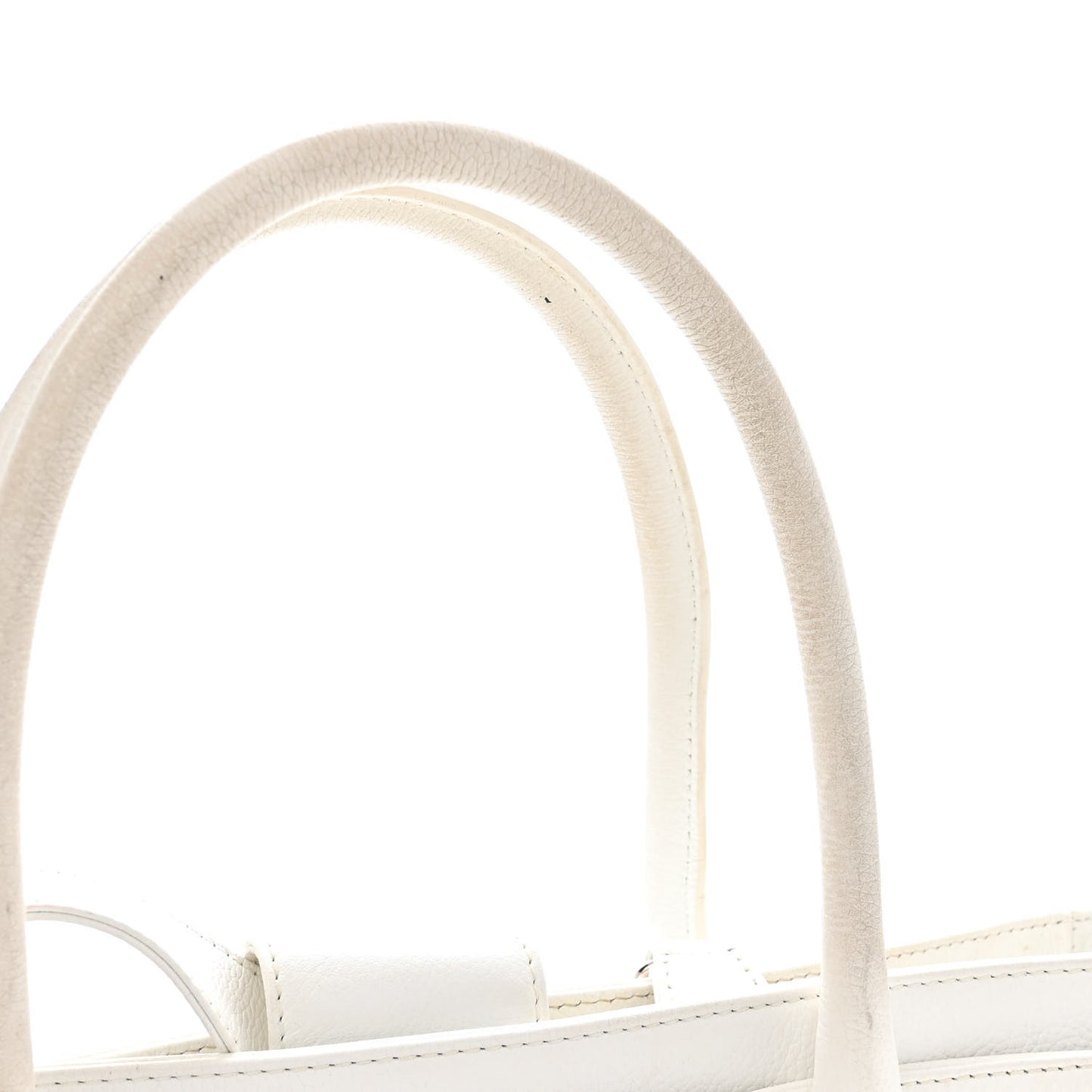 Calfskin Cerf Executive Shopper Tote White