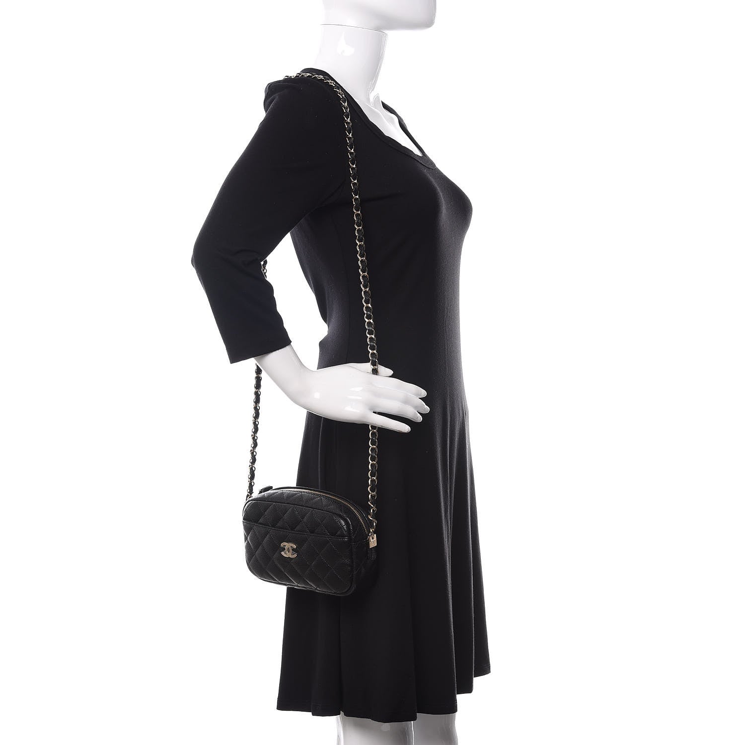 Chanel Caviar Quilted Camera Case Black 2 of 11