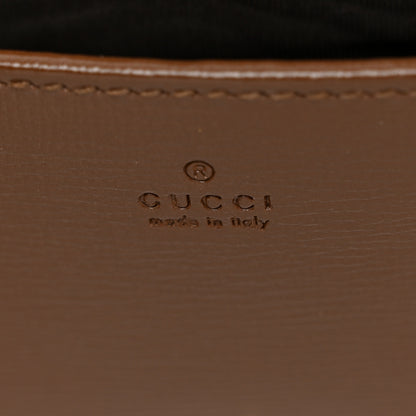 Gucci GG Supreme Monogram Azalea Calfskin Horsebit 1955 Wallet On Chain Beige Ebony Brown Sugar 6 of 11