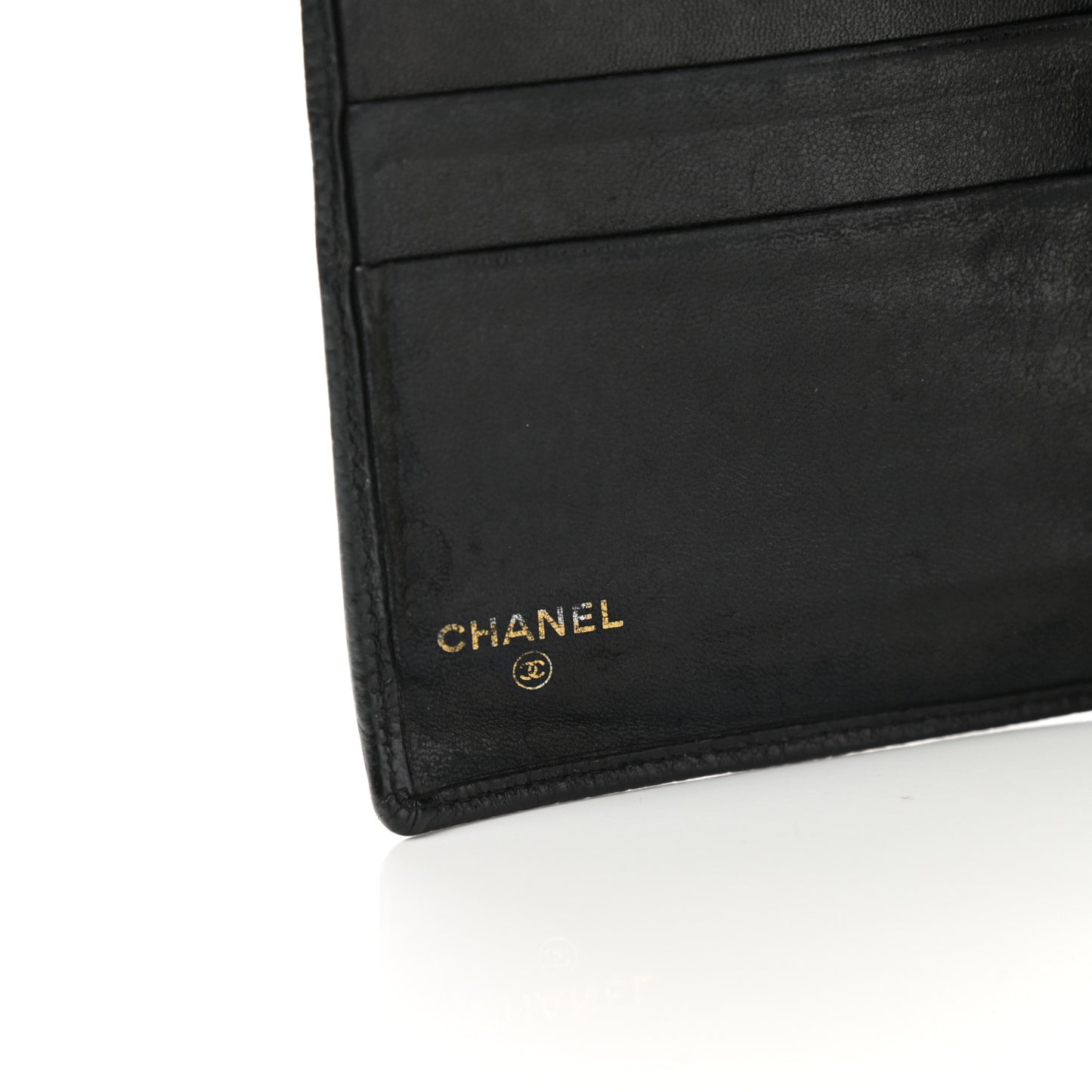 Caviar Stitched French Wallet Black