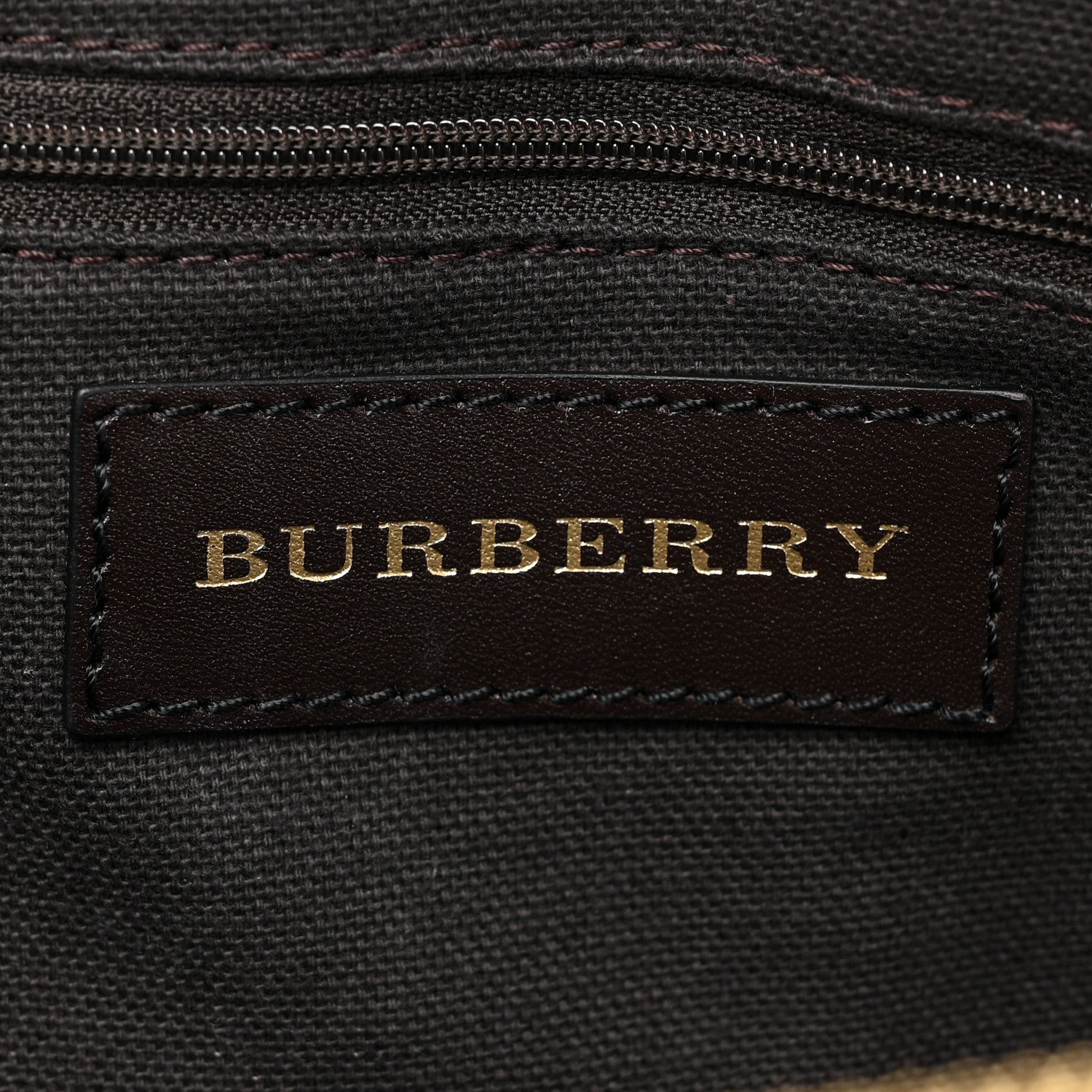 Burberry Haymarket Check Small Orchard Bowling Bag Chocolate 6 of 10